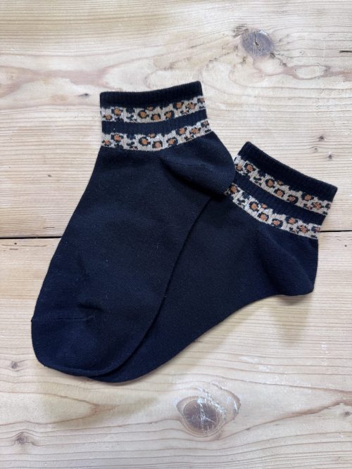 Chaussettes bande léopard