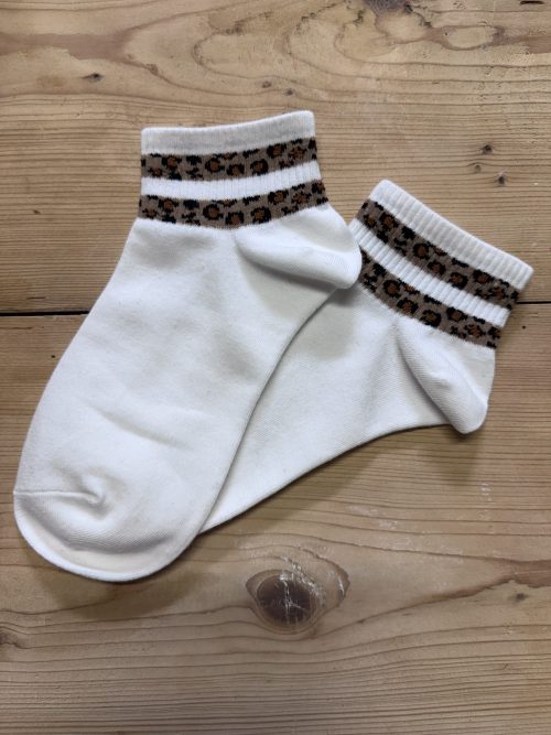 Chaussettes bande léopard