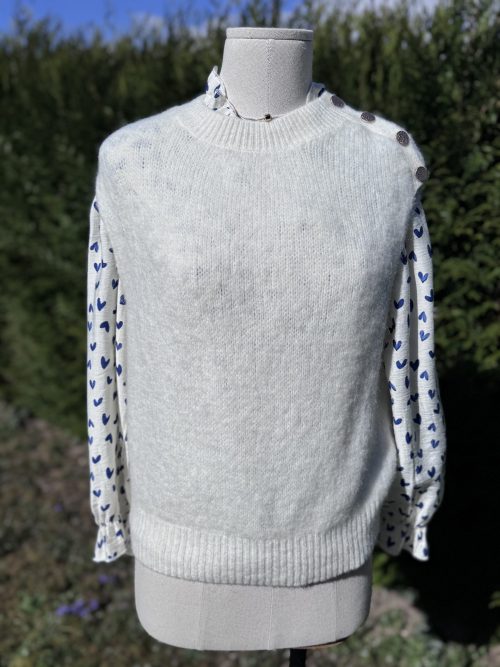 Pull sans manche Liam écru