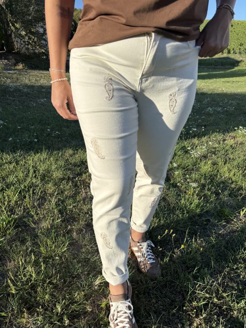 Jeans brodé Cashmere