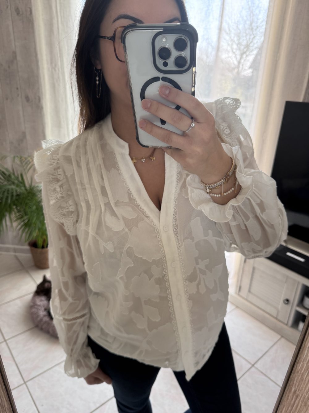 Chemisier dentelle Eva