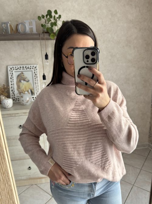 Pull Ilona rose poudré