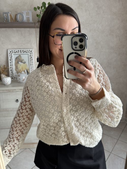 Chemisier broderies Camenthe