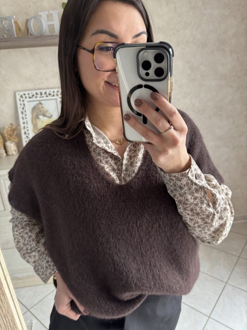Pull oversized Isa chocolat