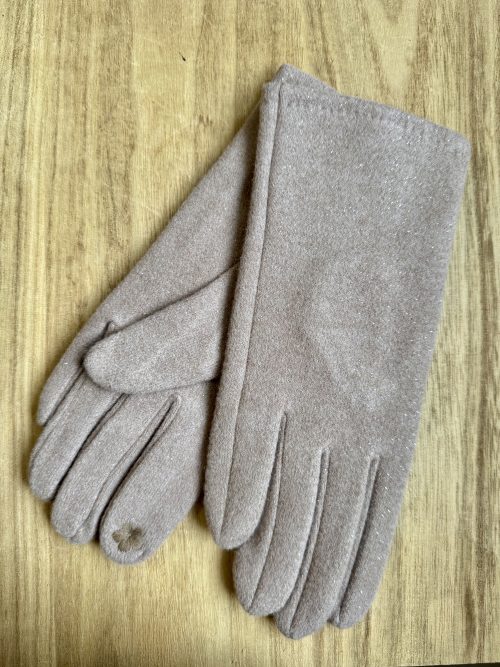 Gants taupe pailletté