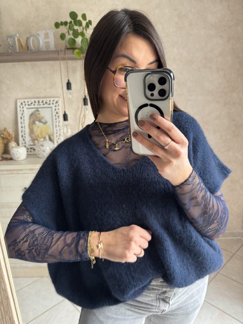 Pull oversized Isa bleu marine