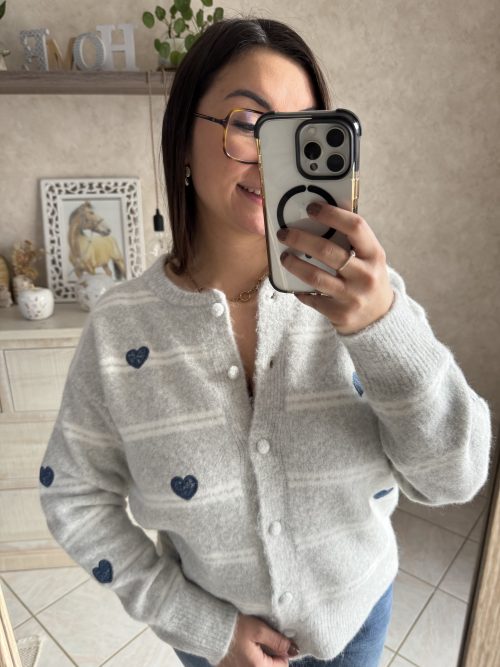 Gilet Alesio gris