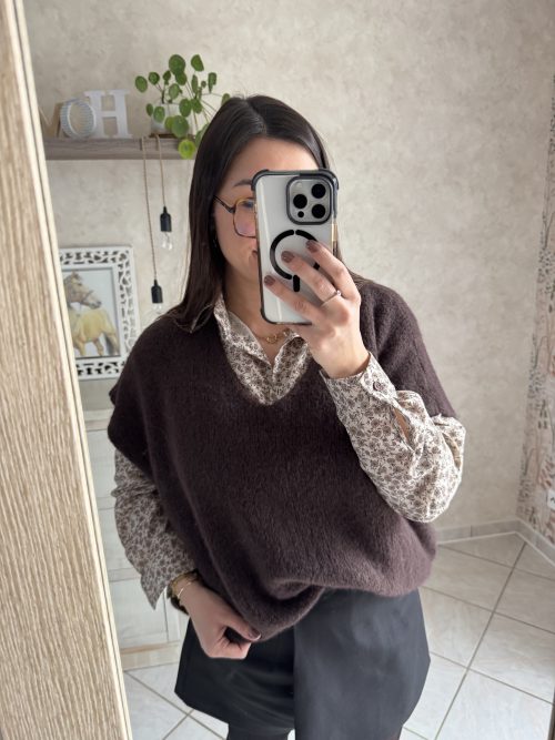 Pull oversized Isa chocolat