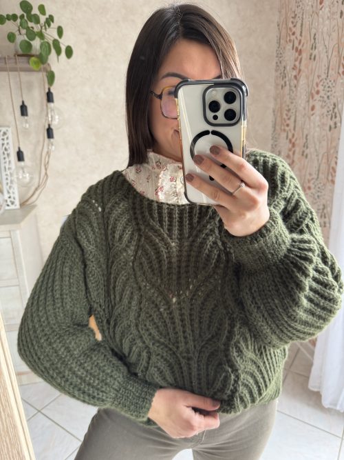 Pull Pilou kaki
