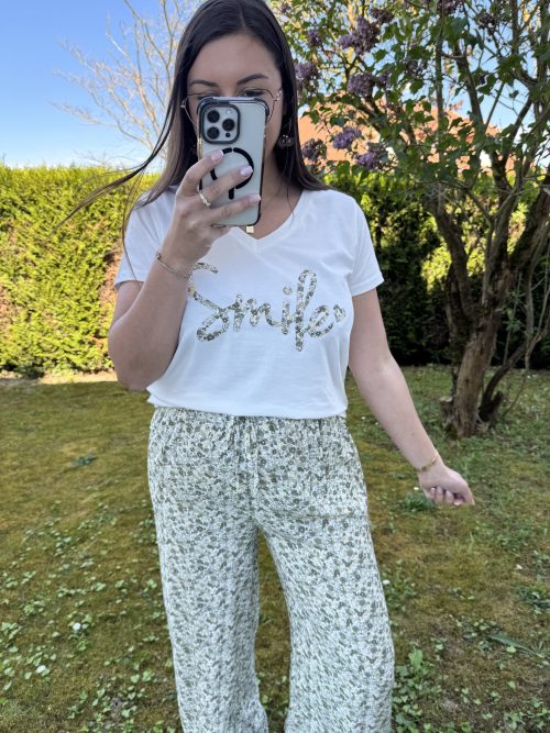 Pantalon fluide liberty kaki clair